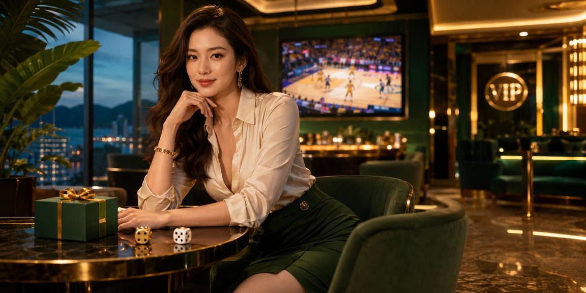 Người mẫu Việt Nam với xúc xắc tài xỉu